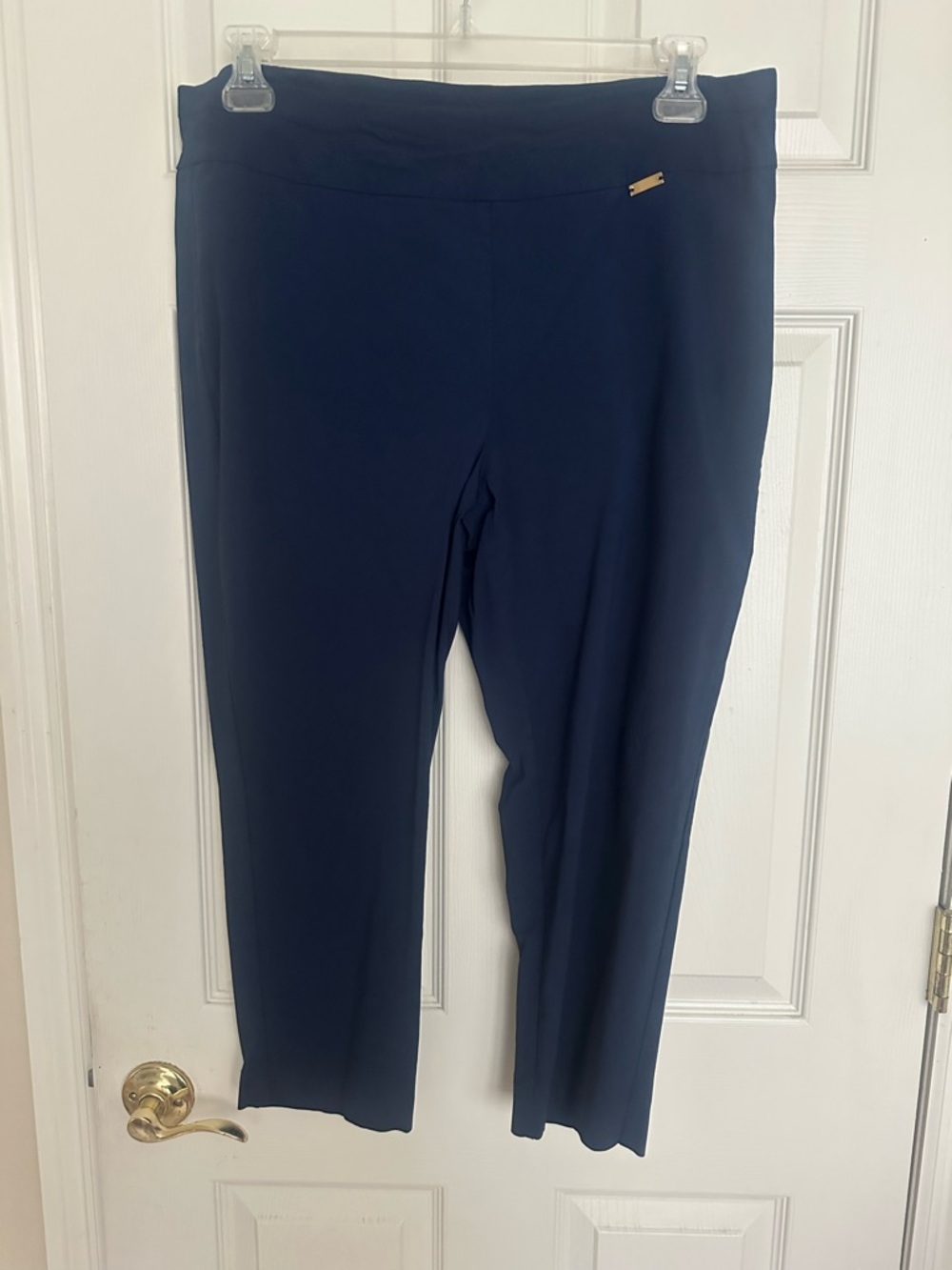INC International Concepts Navy Cropped Pull-On Ponte Pants